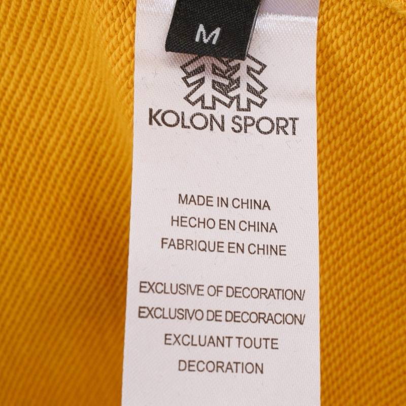 KOLON SPORT コロンスポーツ メンズ スウェット トレーナー クルーネック ロゴプリント ヘビーウェイト フロントロゴ オーバーサイズ オートミール - 画像 3