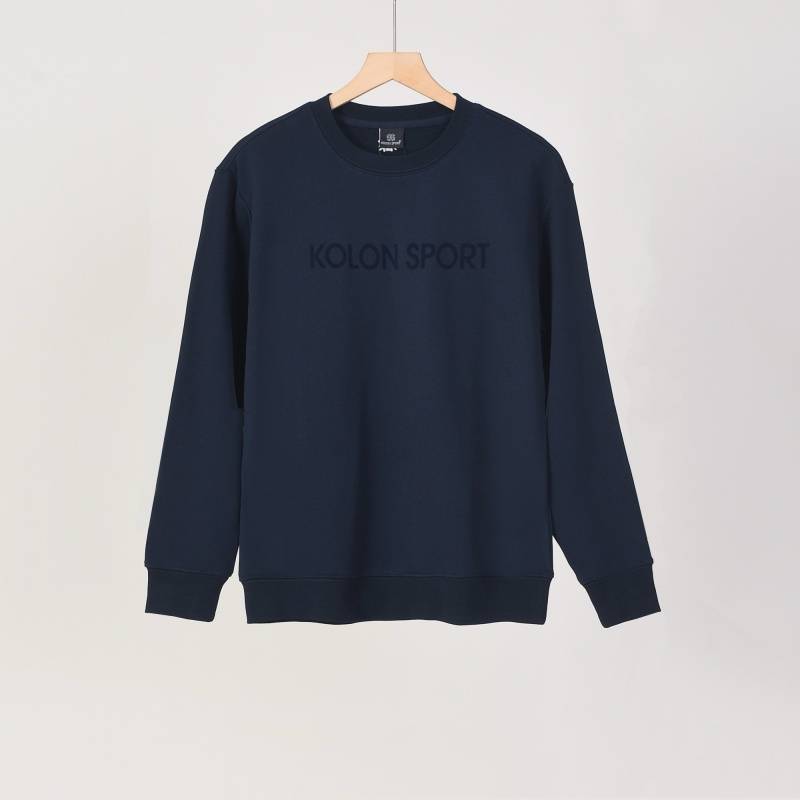 KOLON SPORT コロンスポーツ メンズ スウェット トレーナー クルーネック ロゴプリント ヘビーウェイト フロントロゴ オーバーサイズ オートミール - 画像 8