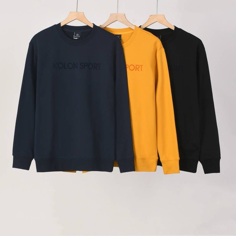 KOLON SPORT コロンスポーツ メンズ スウェット トレーナー クルーネック ロゴプリント ヘビーウェイト フロントロゴ オーバーサイズ オートミール - 画像 10