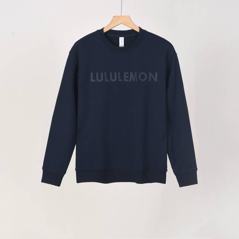 LULULEMON メンズ スウェット トレーナー クルーネックスウェット ロゴプリント フロントロゴ ヘビーウェイト ブラック - 画像 9