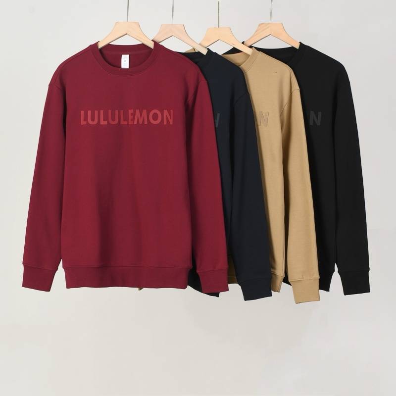 LULULEMON メンズ スウェット トレーナー クルーネックスウェット ロゴプリント フロントロゴ ヘビーウェイト ブラック - 画像 12