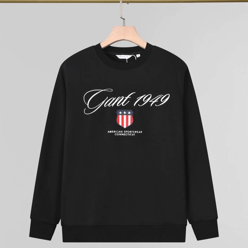 GANT メンズ クルーネックスウェット ロゴプリント フロントロゴ 袋鼠兜 リブ仕様 メンズ レッド - 画像 11