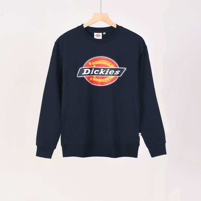 DICKIES メンズ スウェット トレーナー ロゴプリント クルーネックスウェット ヘビーウェイト ブラック グレー