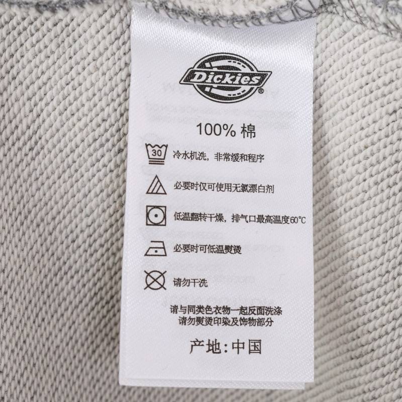 DICKIES メンズ スウェット トレーナー ロゴプリント クルーネックスウェット ヘビーウェイト ブラック グレー - 画像 3