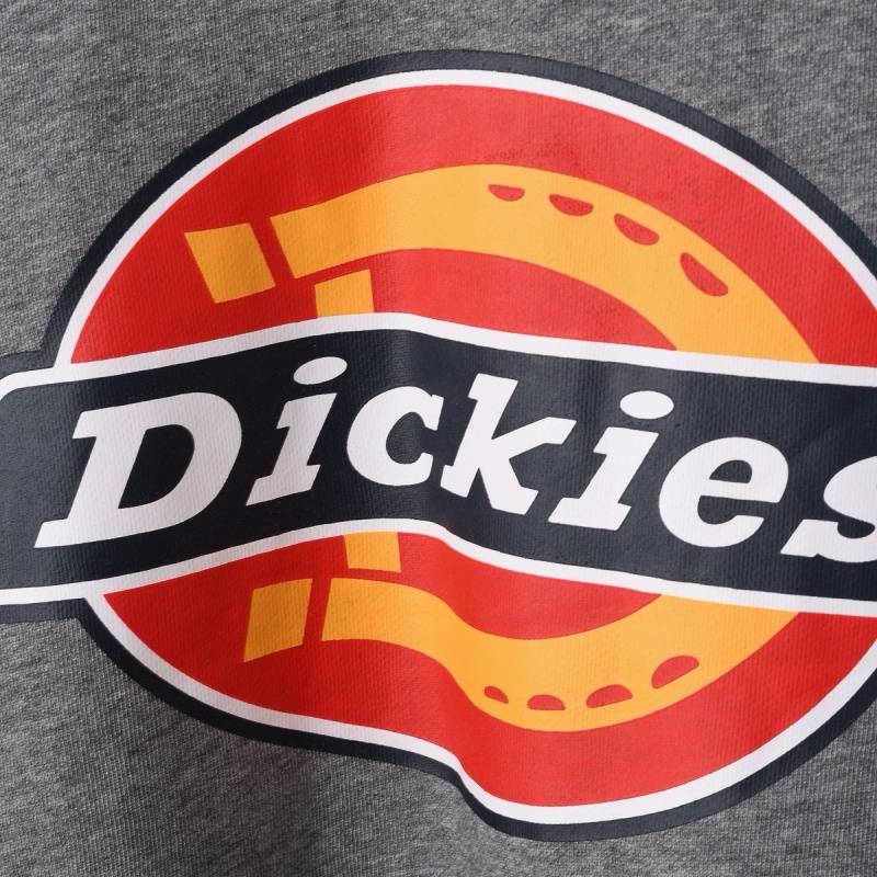 DICKIES メンズ スウェット トレーナー ロゴプリント クルーネックスウェット ヘビーウェイト ブラック グレー - 画像 5