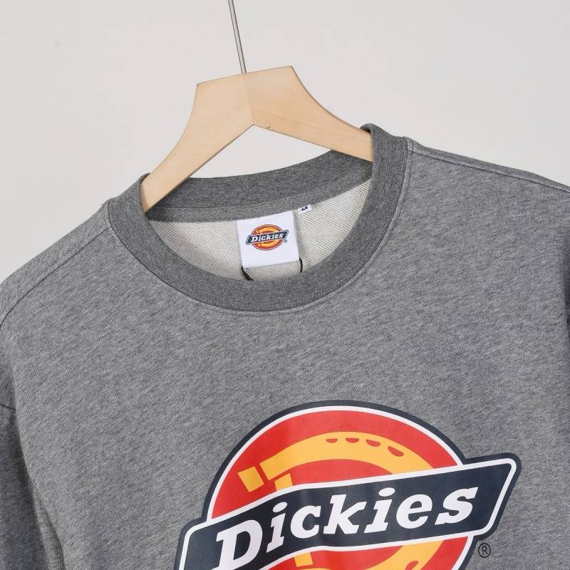 DICKIES メンズ スウェット トレーナー ロゴプリント クルーネックスウェット ヘビーウェイト ブラック グレー - 画像 6