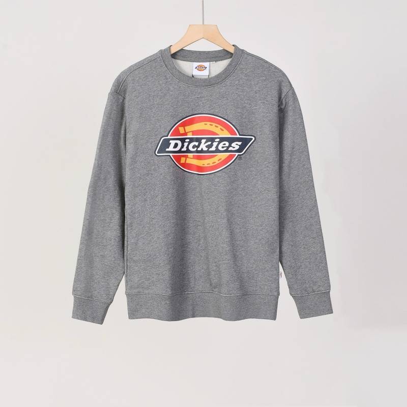 DICKIES メンズ スウェット トレーナー ロゴプリント クルーネックスウェット ヘビーウェイト ブラック グレー - 画像 10