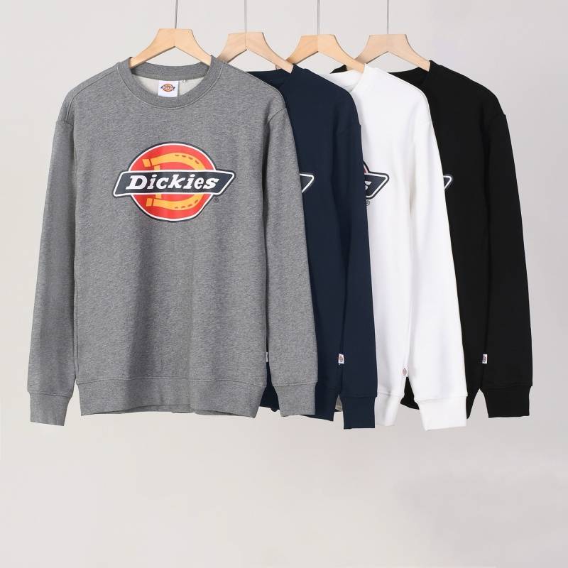 DICKIES メンズ スウェット トレーナー ロゴプリント クルーネックスウェット ヘビーウェイト ブラック グレー - 画像 13