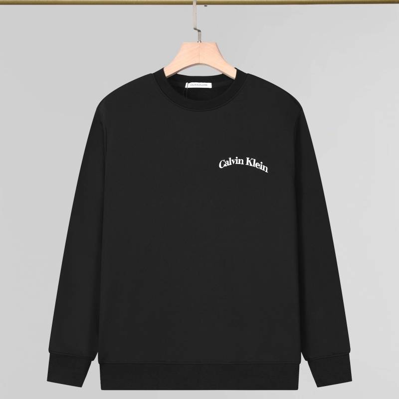 Calvin Klein メンズ クルーネックスウェット ロゴプリント フレックスフィット ホワイト - 画像 11