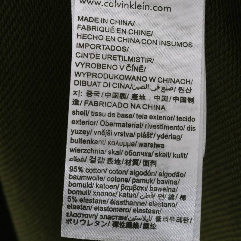 CALVIN KLEIN メンズ クルーネックスウェット ロゴプリント ロング丈 ヘビーウェイト ブラック - 画像 3