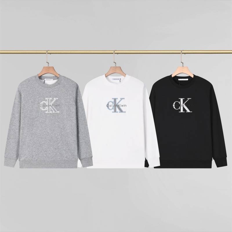 CK カルバンクライン メンズ スウェット トレーナー クルーネックスウェット ロゴプリント フロントロゴ リブ仕様 ブラック グレー ホワイト - 画像 11