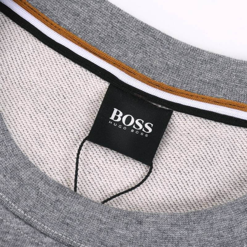 BOSS メンズ スウェット トレーナー クルーネック グラフィックプリント ヘビーウェイト オーバーサイズ グレー - 画像 8
