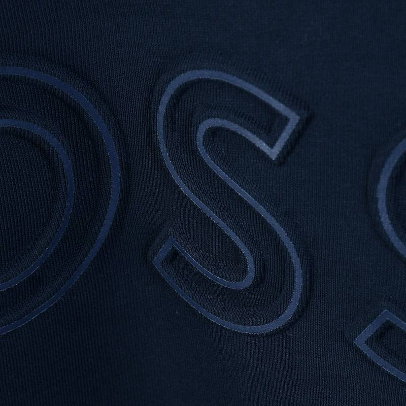 BOSS メンズ スウェット トレーナー クルーネックスウェット ロゴプリント フレキシブルロゴ ヘビーウェイト ブラック ネイビー オートミール - 画像 5
