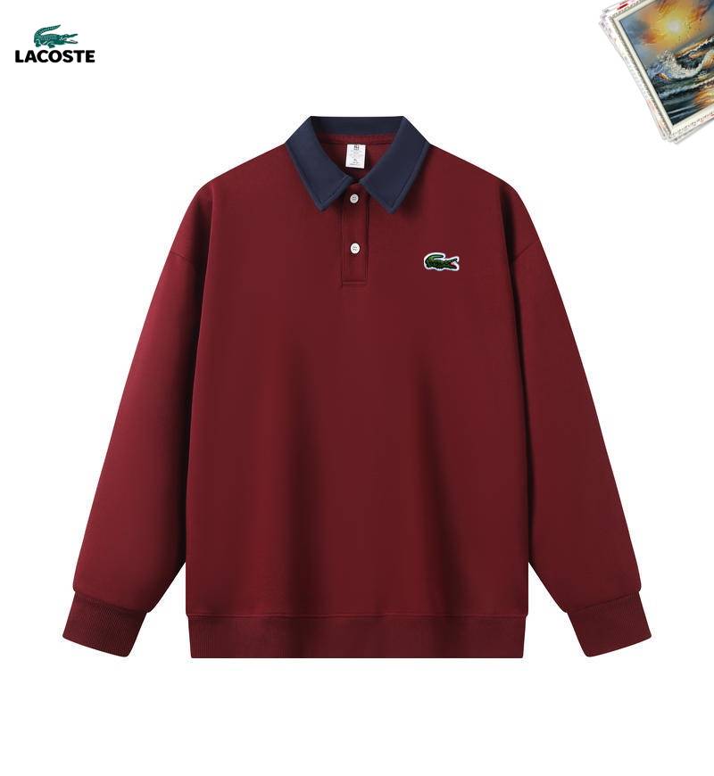 LACOSTE ラコステ メンズ スウェット トレーナー オーバーサイズ ロゴプリント フロントロゴ リブ仕様 ブラック ホワイト - 画像 8