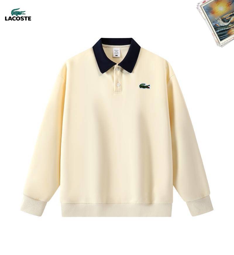 LACOSTE ラコステ メンズ スウェット トレーナー オーバーサイズ ロゴプリント フロントロゴ リブ仕様 ブラック ホワイト - 画像 9
