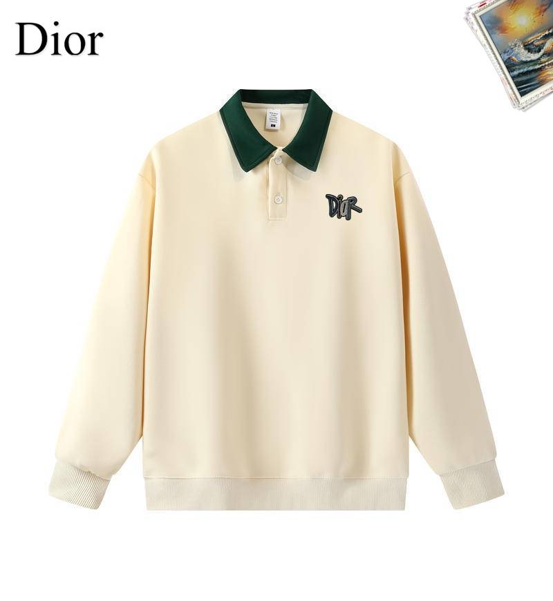 Dior メンズ スウェット トレーナー クルーネックスウェット ロゴプリント フロントロゴ リブ仕様 オーバーサイズ オートミール