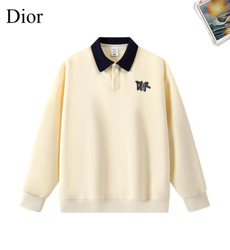 Dior メンズ スウェット トレーナー クルーネックスウェット ロゴプリント フロントロゴ リブ仕様 オーバーサイズ オートミール - 画像 7
