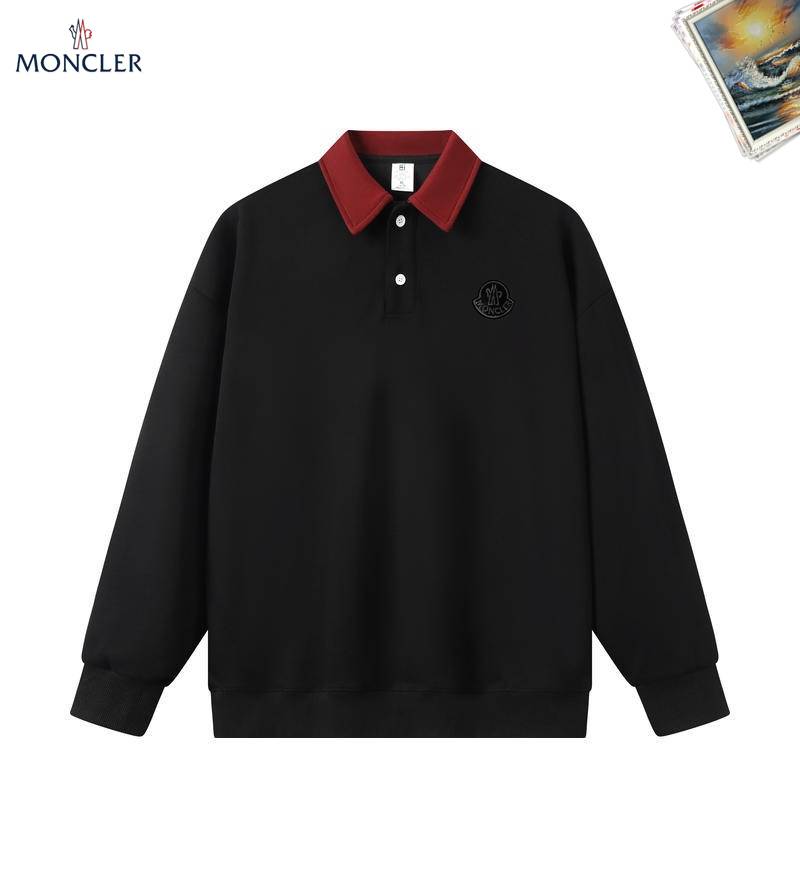 MONCLER モンクレール メンズ スウェット トレーナー オーバーサイズ ロゴプリント フロントロゴ メンズ ホワイト ブラック - 画像 6
