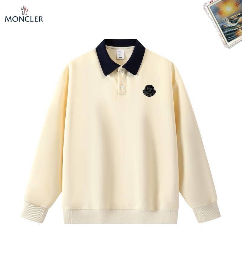 MONCLER モンクレール メンズ スウェット トレーナー オーバーサイズ ロゴプリント フロントロゴ メンズ ホワイト ブラック - 画像 7