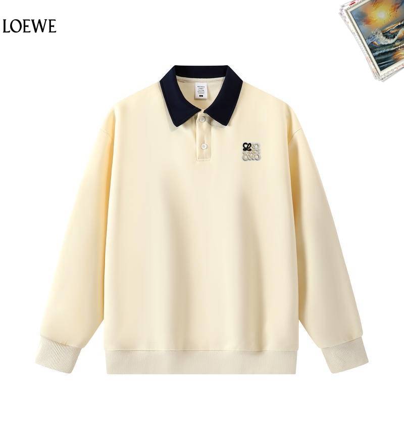 LOEWE ロエベ メンズ スウェット トレーナー クルーネックスウェット ロゴプリント フロントロゴ オーバーサイズ ホワイト ブラック - 画像 9