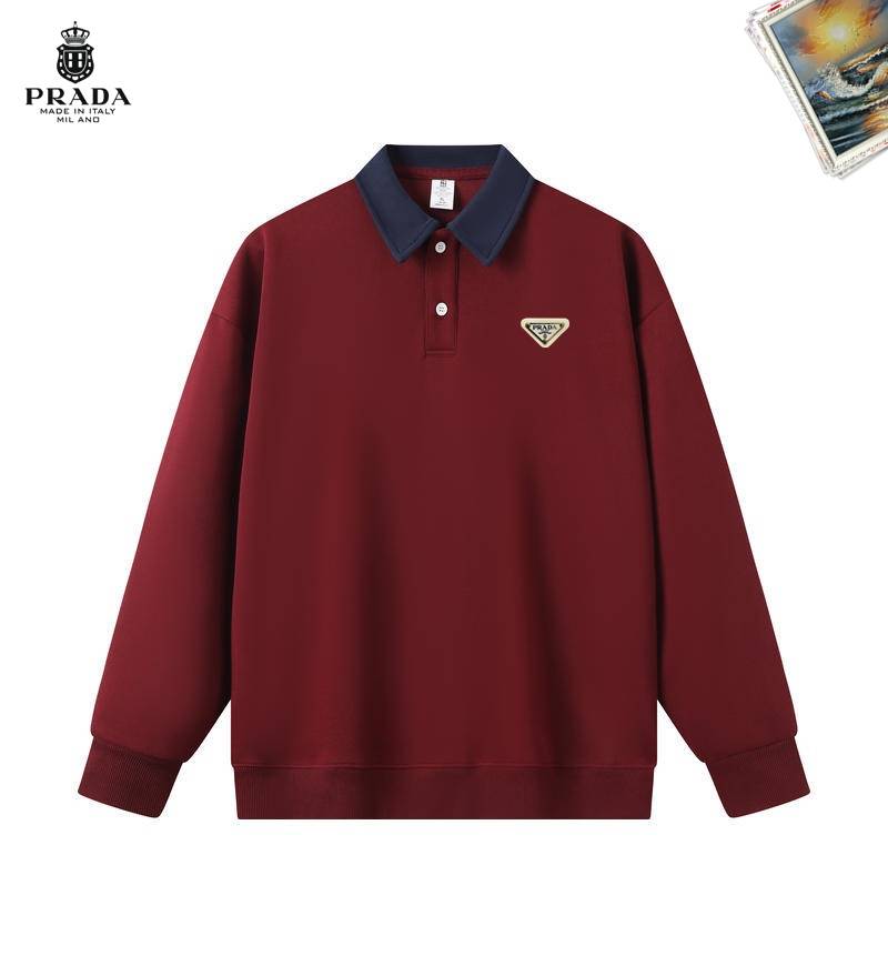 PRADA プラダ メンズ スウェット トレーナー クルーネック ロゴプリント フロントロゴ オーバーサイズ レギュラー グレー - 画像 8