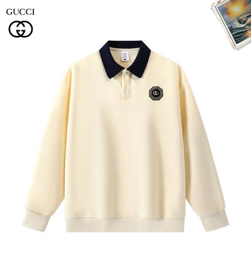 GUCCI グッチ メンズ スウェット トレーナー クルーネックスウェット ロゴプリント フロントロゴ ロングスリーブ オーバーサイズ オートミール - 画像 8