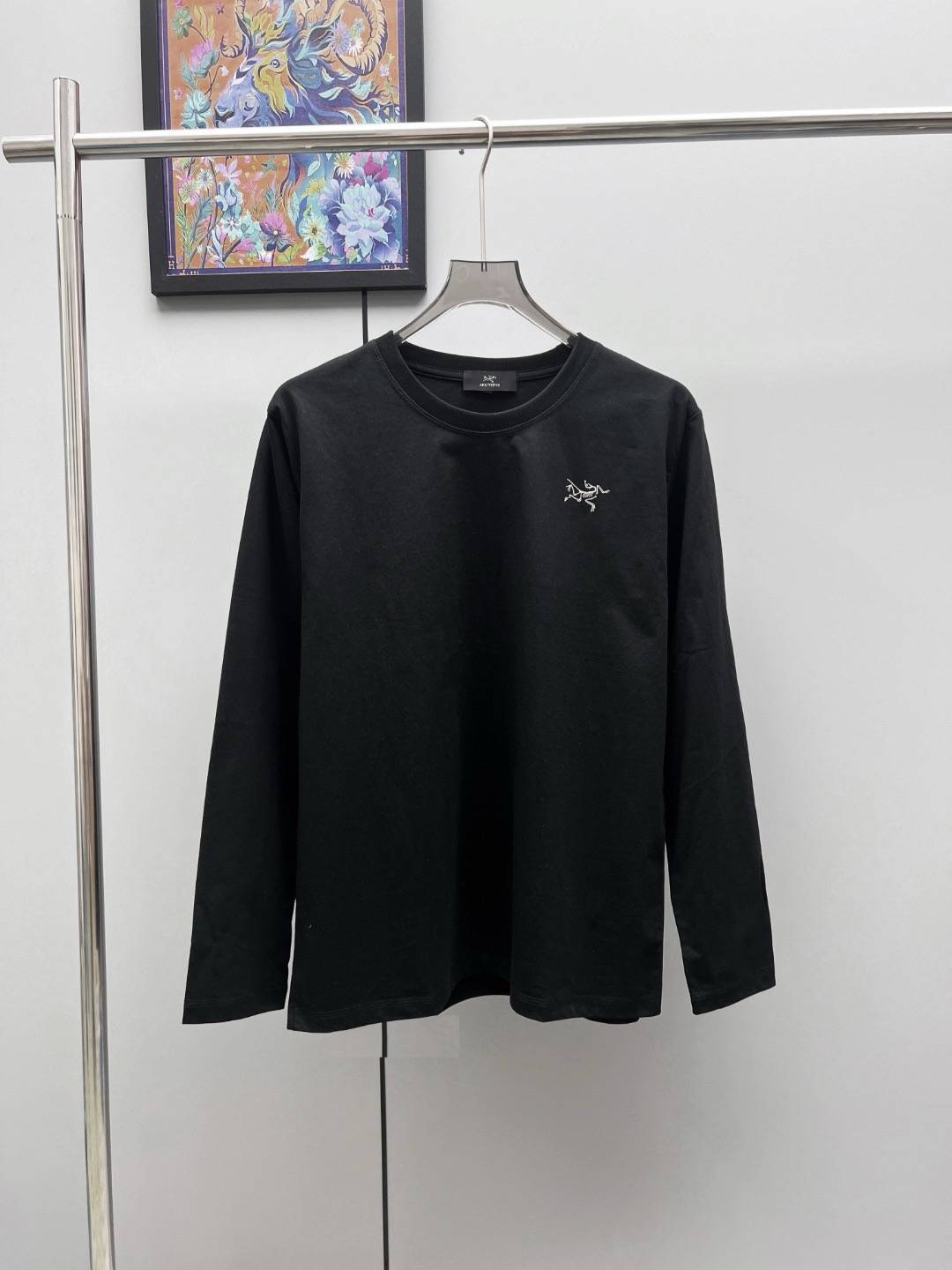アークテリクス ARCTERYX メンズ クルーネックスウェット ロゴ刺繍 オーバーサイズ 秋冬 ホワイト ブラック - 画像 2