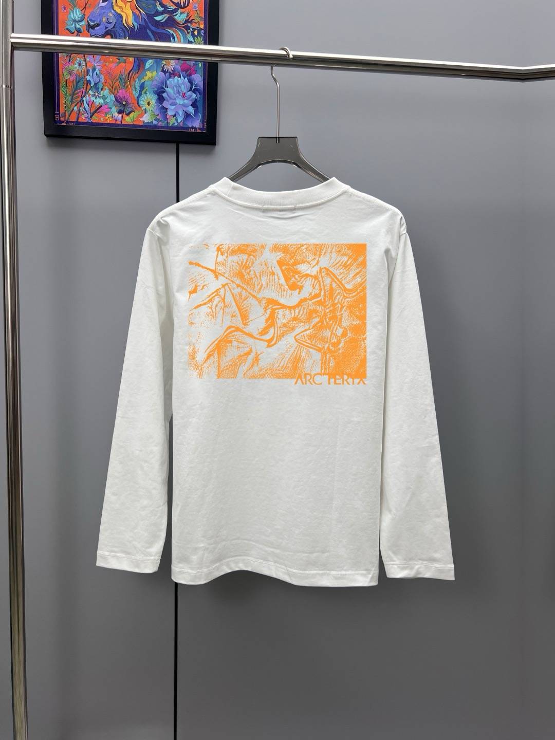アークテリクス メンズ スウェット トレーナー クルーネックスウェット ロゴプリント フロントロゴ リブ仕様 ホワイト ブラック