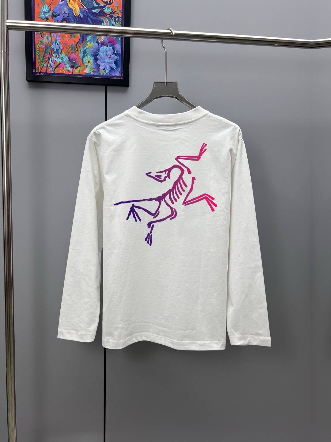アークテリクス メンズ クルーネックスウェット ロゴ刺繍 フロントロゴ リブ仕様 オーバーサイズ ホワイト ブラック ネイビー グレー