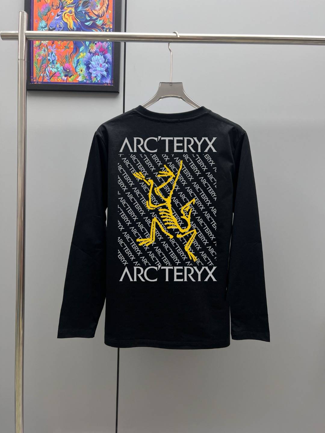 ARC TERYX アークテリクス メンズ スウェット トレーナー クルーネックスウェット ロゴプリント ロゴ刺繍 フロントロゴ メンズ ブラック