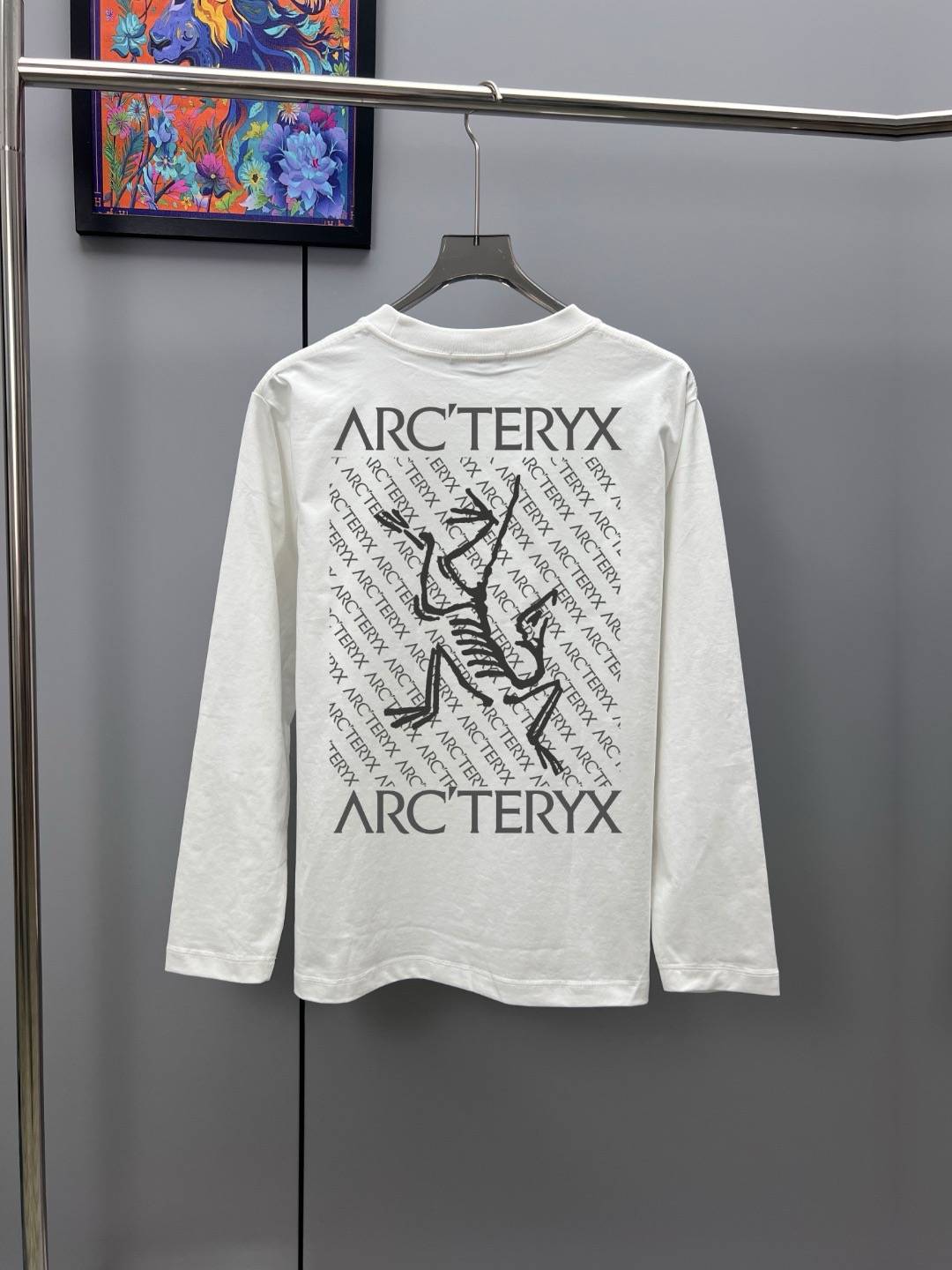 ARC TERYX アークテリクス メンズ スウェット トレーナー クルーネックスウェット ロゴプリント ロゴ刺繍 フロントロゴ メンズ ブラック - 画像 3