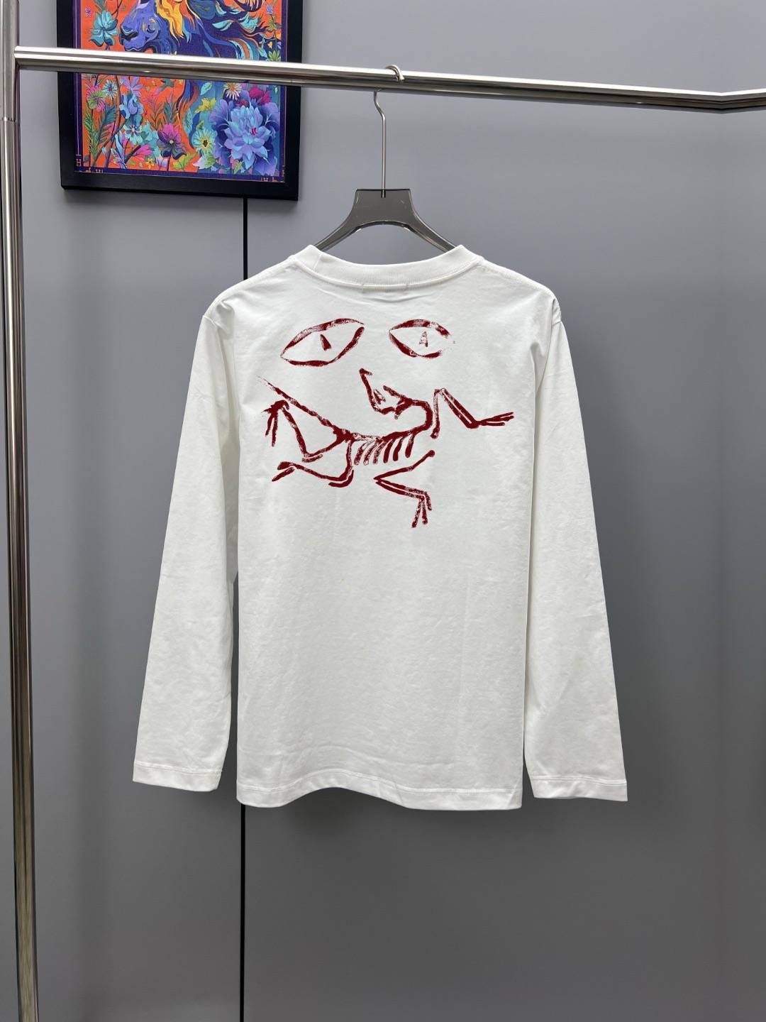 アークテリクス メンズ スウェット トレーナー クルーネックスウェット ロゴ刺繍 フロントロゴ オーバーサイズ ホワイト ブラック