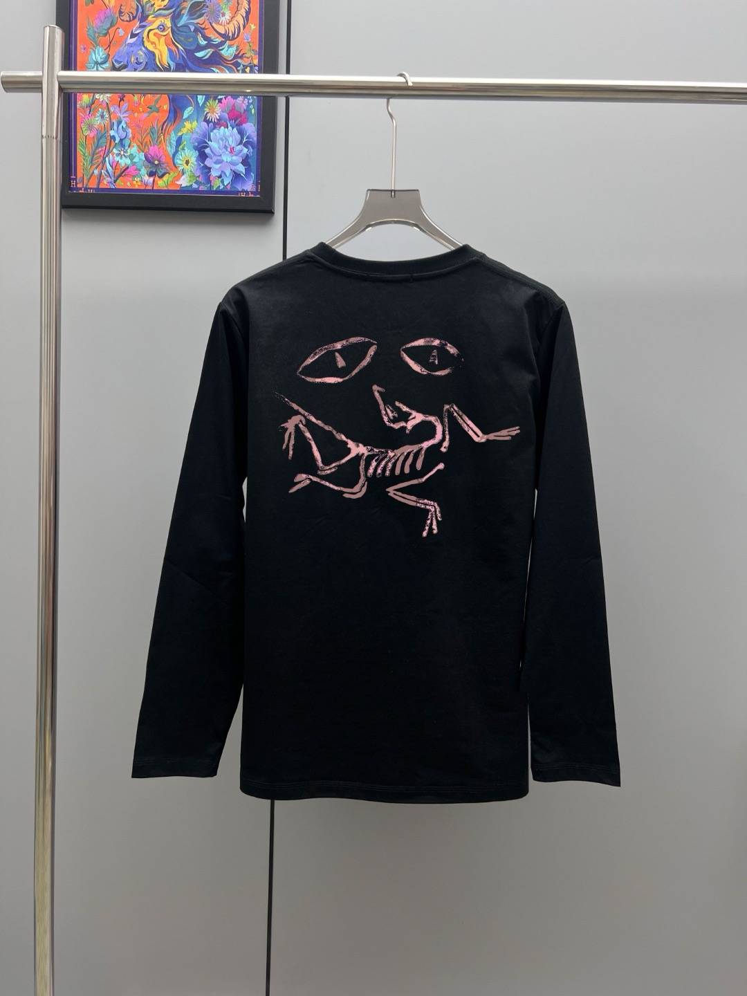 アークテリクス メンズ スウェット トレーナー クルーネックスウェット ロゴ刺繍 フロントロゴ オーバーサイズ ホワイト ブラック - 画像 3