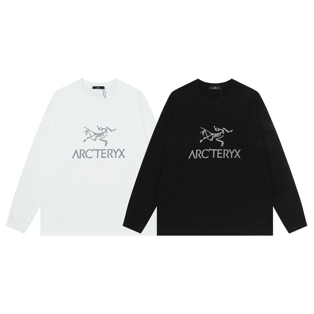 ARCTERYX アークテリクス メンズ スウェット トレーナー クルーネックスウェット ロゴプリント フロントロゴ リブ仕様 ブラック