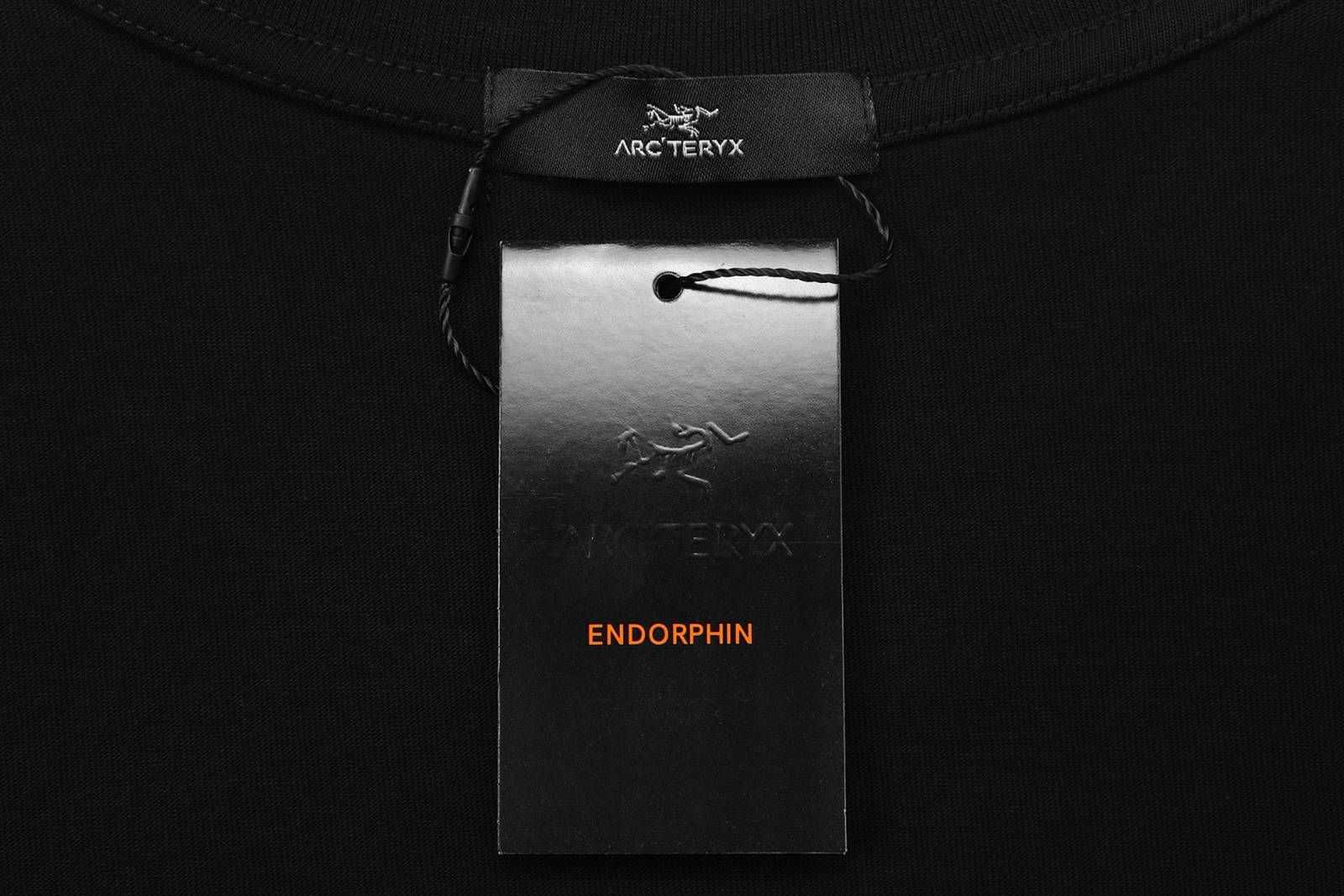 ARCTERYX アークテリクス メンズ スウェット トレーナー クルーネックスウェット ロゴプリント フロントロゴ リブ仕様 ブラック - 画像 2