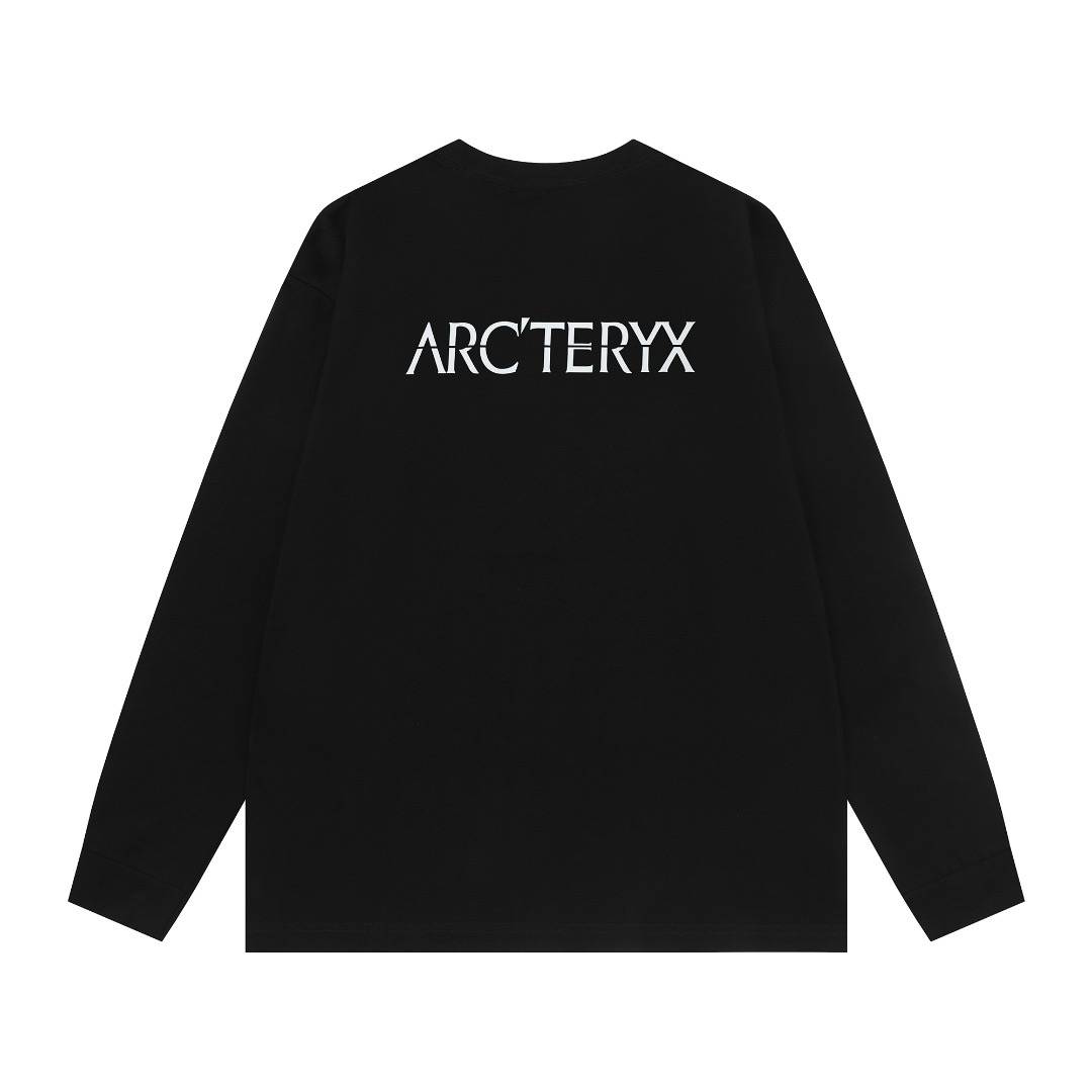 ARCTERYX アークテリクス メンズ スウェット トレーナー クルーネックスウェット ロゴプリント フロントロゴ リブ仕様 ブラック ホワイト - 画像 10