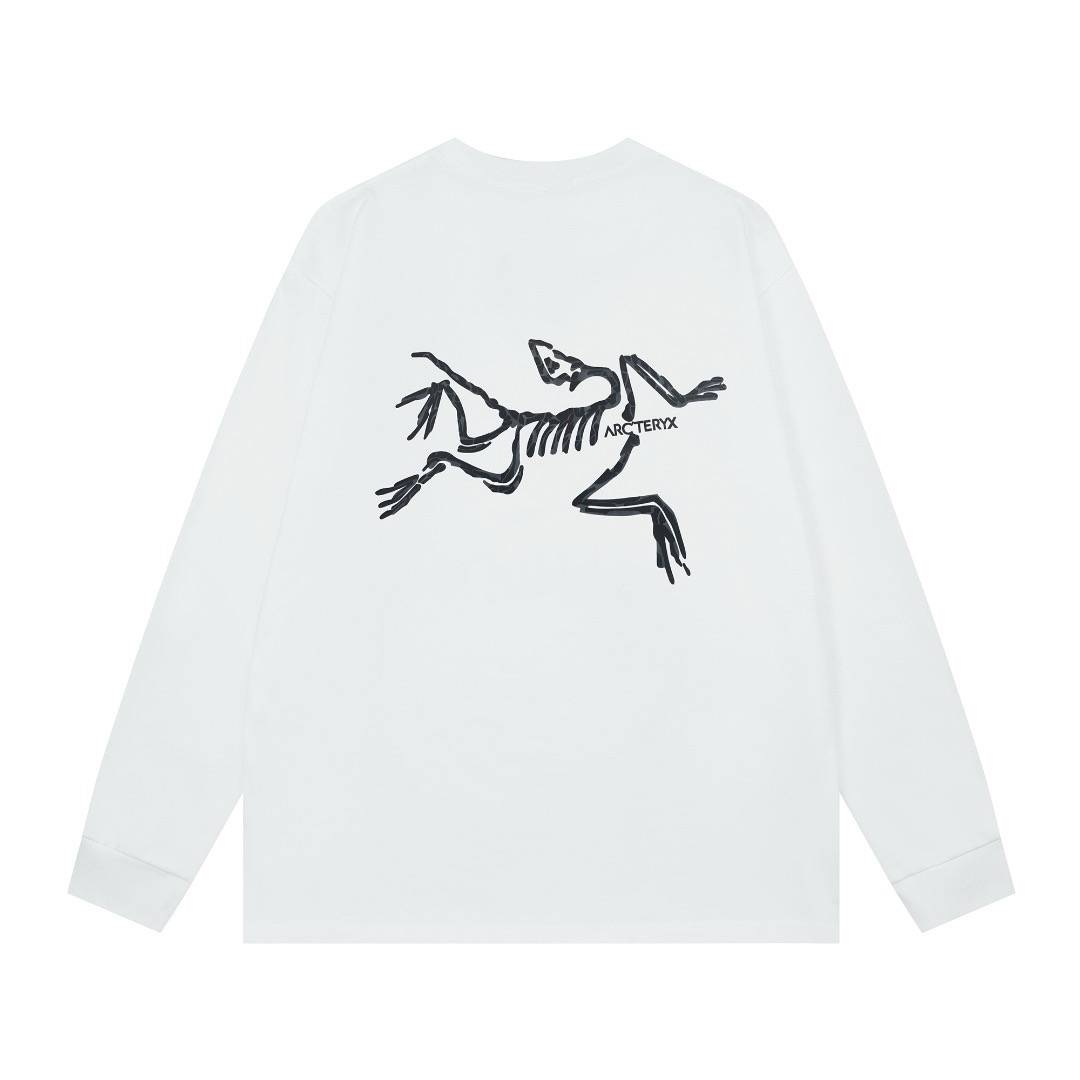 ARCTERYX アルティメット クルーネックスウェット トレーナー ロゴプリント フロントロゴ フードなし メンズ ホワイト ブラック - 画像 2