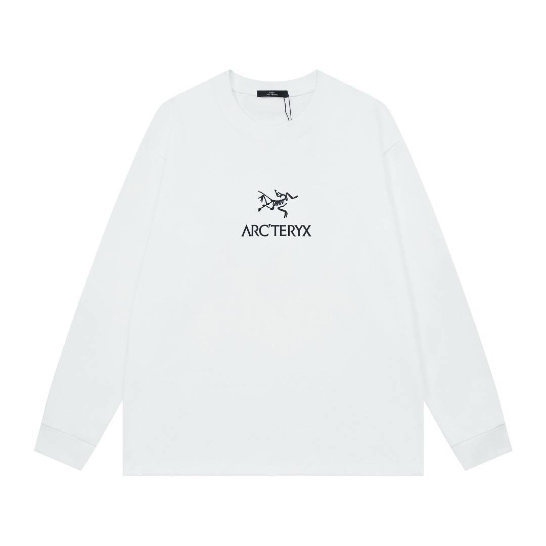 ARCTERYX アルティメット クルーネックスウェット トレーナー ロゴプリント フロントロゴ フードなし メンズ ホワイト ブラック - 画像 3