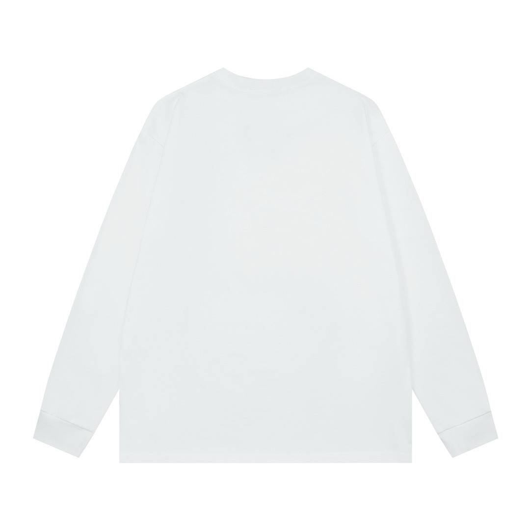 JIL SANDER メンズ スウェット トレーナー クルーネック ロゴプリント ロングスリーブ ヘビーウェイト ホワイト ブラック - 画像 2