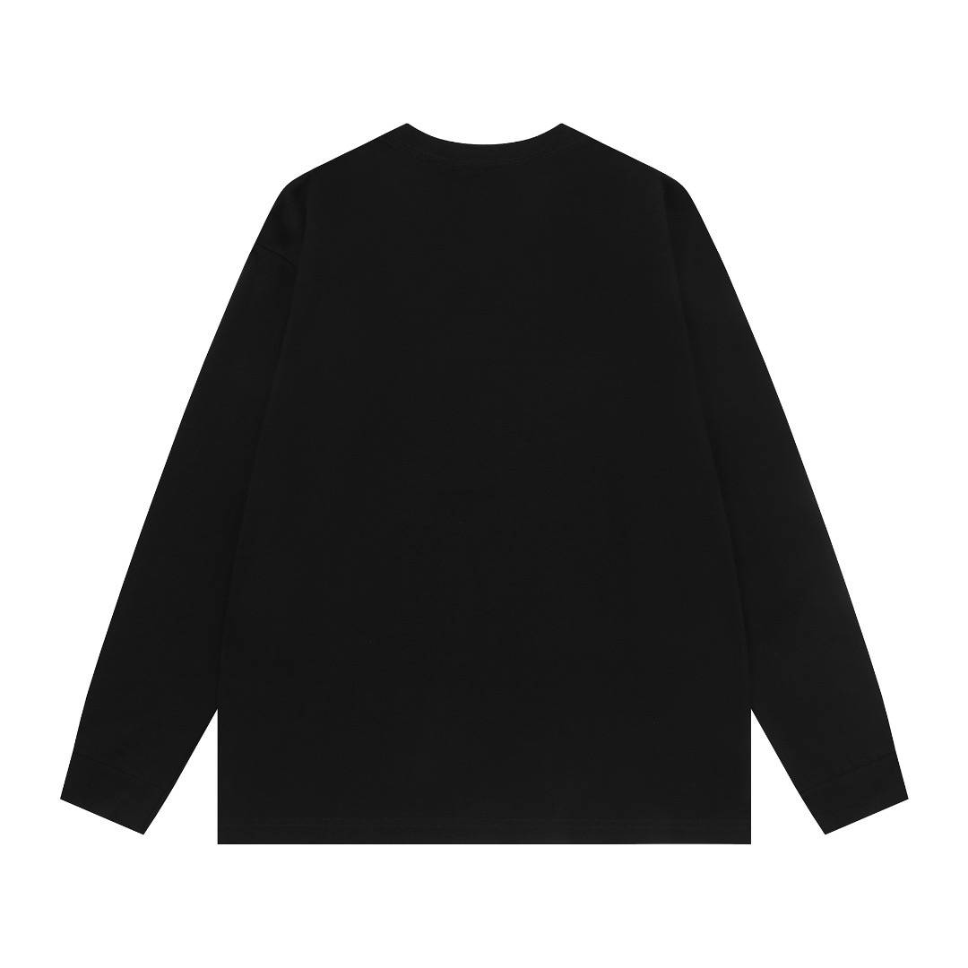 JIL SANDER メンズ スウェット トレーナー クルーネック ロゴプリント ロングスリーブ ヘビーウェイト ホワイト ブラック - 画像 10