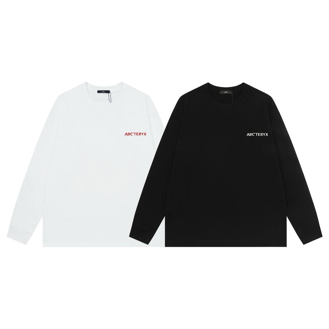 ARCTERYX アークテリクス メンズ スウェット トレーナー クルーネックスウェット フロントロゴ ロゴプリント ヘビーウェイト ブラック ホワイト