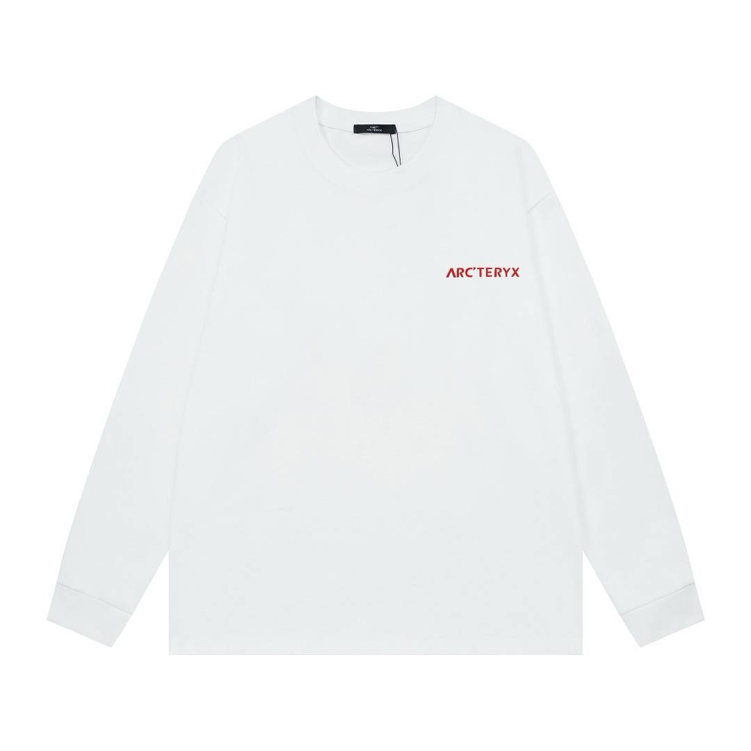 ARCTERYX アークテリクス メンズ スウェット トレーナー クルーネックスウェット フロントロゴ ロゴプリント ヘビーウェイト ブラック ホワイト - 画像 3
