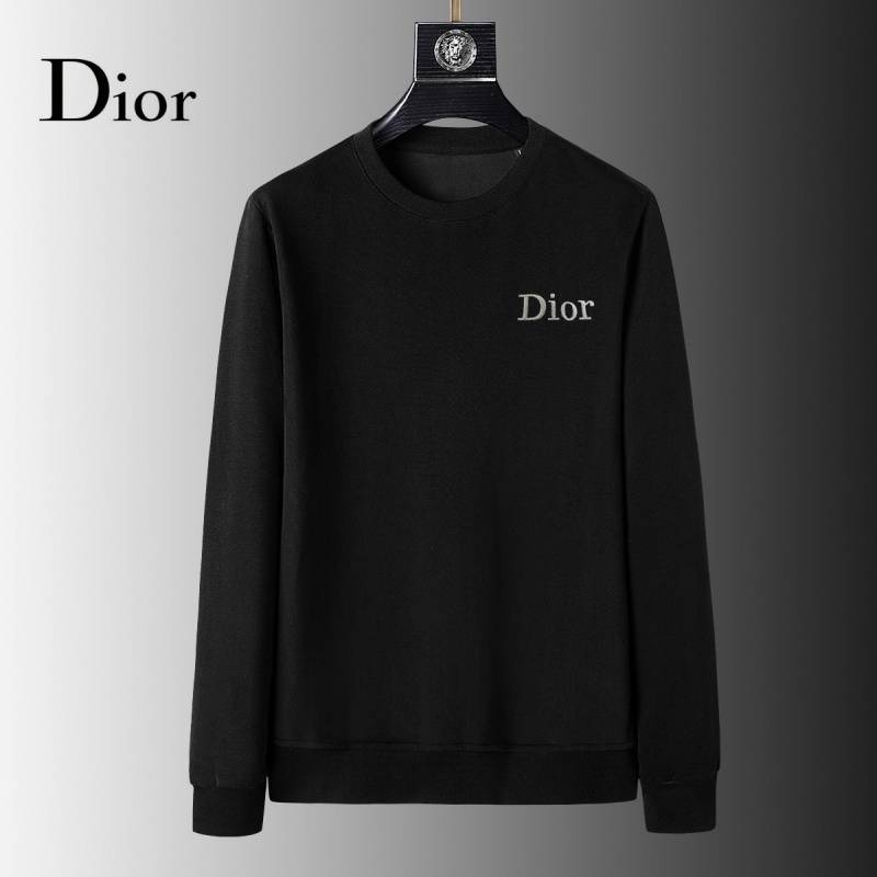 Dior ディオール メンズ スウェット トレーナー 胸ロゴ ロゴプリント リブ仕様 オーバーサイズ ブラック