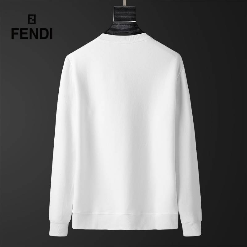 FENDI フェンディ メンズ スウェット トレーナー ロゴプリント フロントロゴ リブ仕様 ブラック - 画像 9