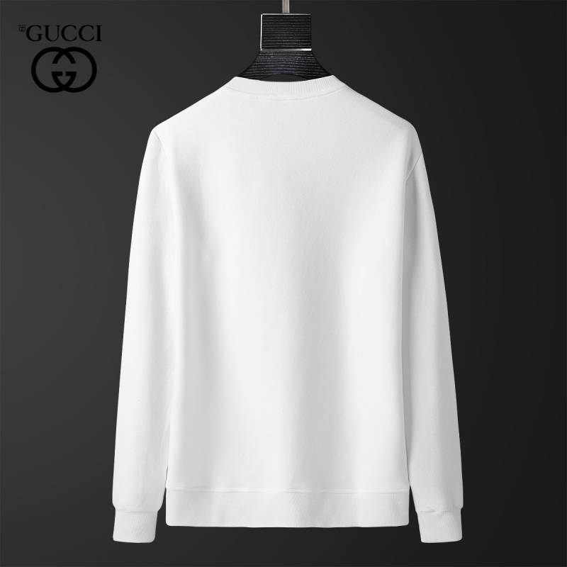 GUCCI グッチ メンズ スウェット トレーナー ロゴプリント フロントロゴ リブ仕様 ホワイト - 画像 16