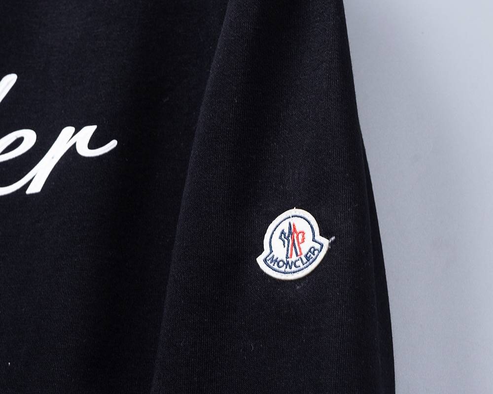 MONCLER モンクレール メンズ スウェット トレーナー ロゴプリント クルーネックスウェット ヘビーウェイト 秋冬 ブラック グレー ブルー - 画像 11