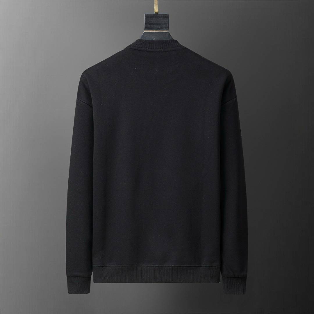 MONCLER モンクレール メンズ スウェット トレーナー 胸ロゴ ロゴプリント リブ仕様 ブラック ホワイト オートミール - 画像 13