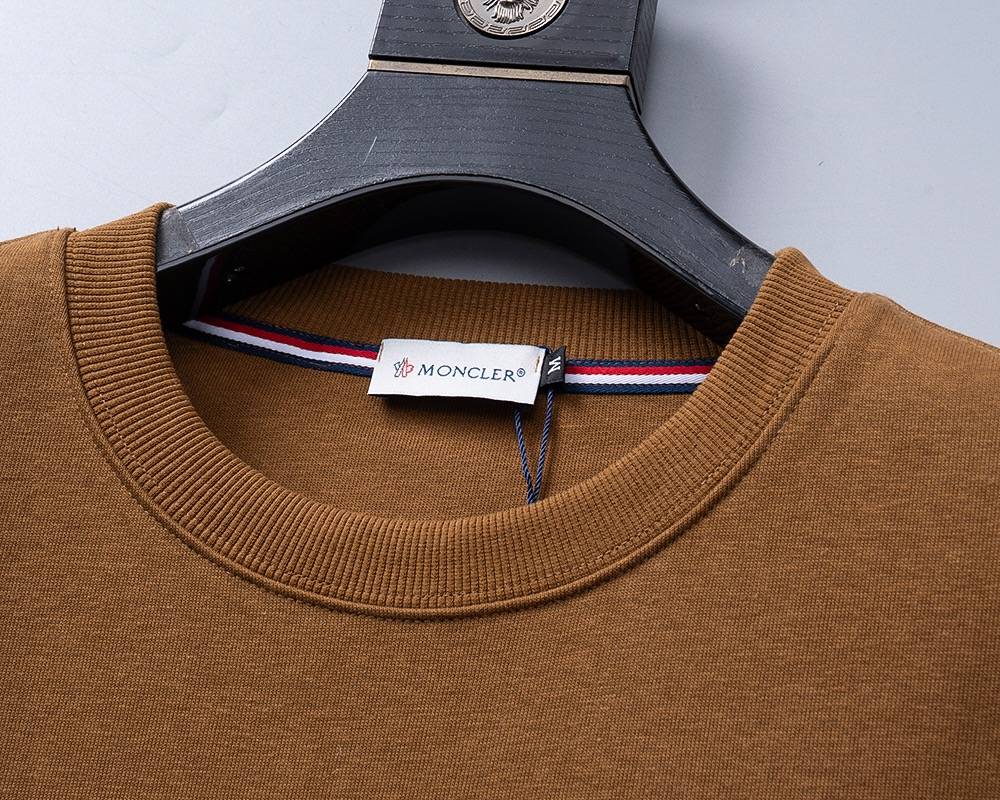 MONCLER モンクレール メンズ スウェット トレーナー ロゴプリント ロゴ刺繍 オーバーサイズ ブラウン - 画像 7