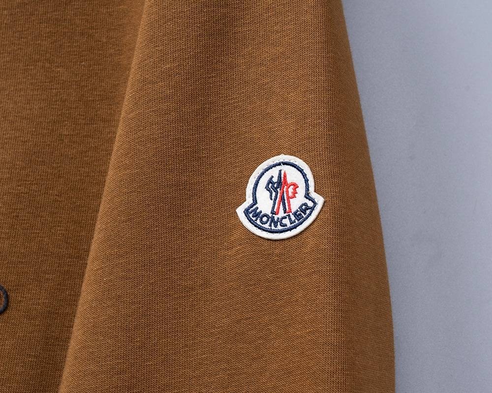MONCLER モンクレール メンズ スウェット トレーナー ロゴプリント ロゴ刺繍 オーバーサイズ ブラウン - 画像 8