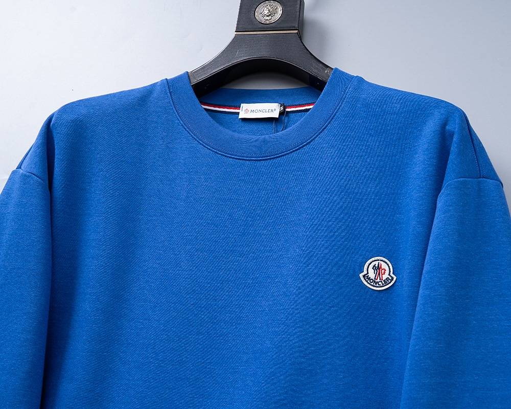 MONCLER モンクレール メンズ スウェット トレーナー 胸ロゴ ロゴプリント リブ仕様 ブラック グレー - 画像 10